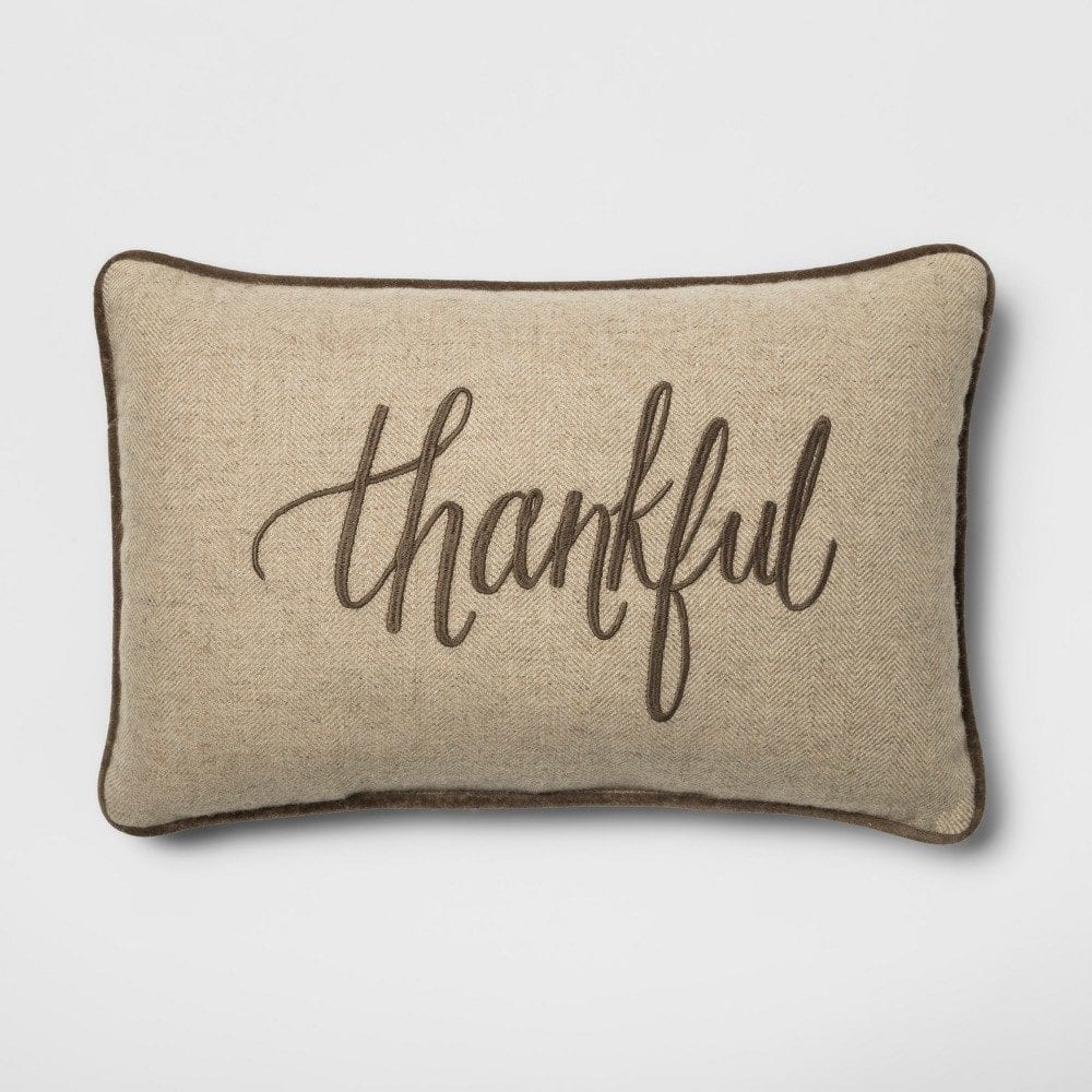 'Thankful' Lumbar Throw Pillow - Threshold